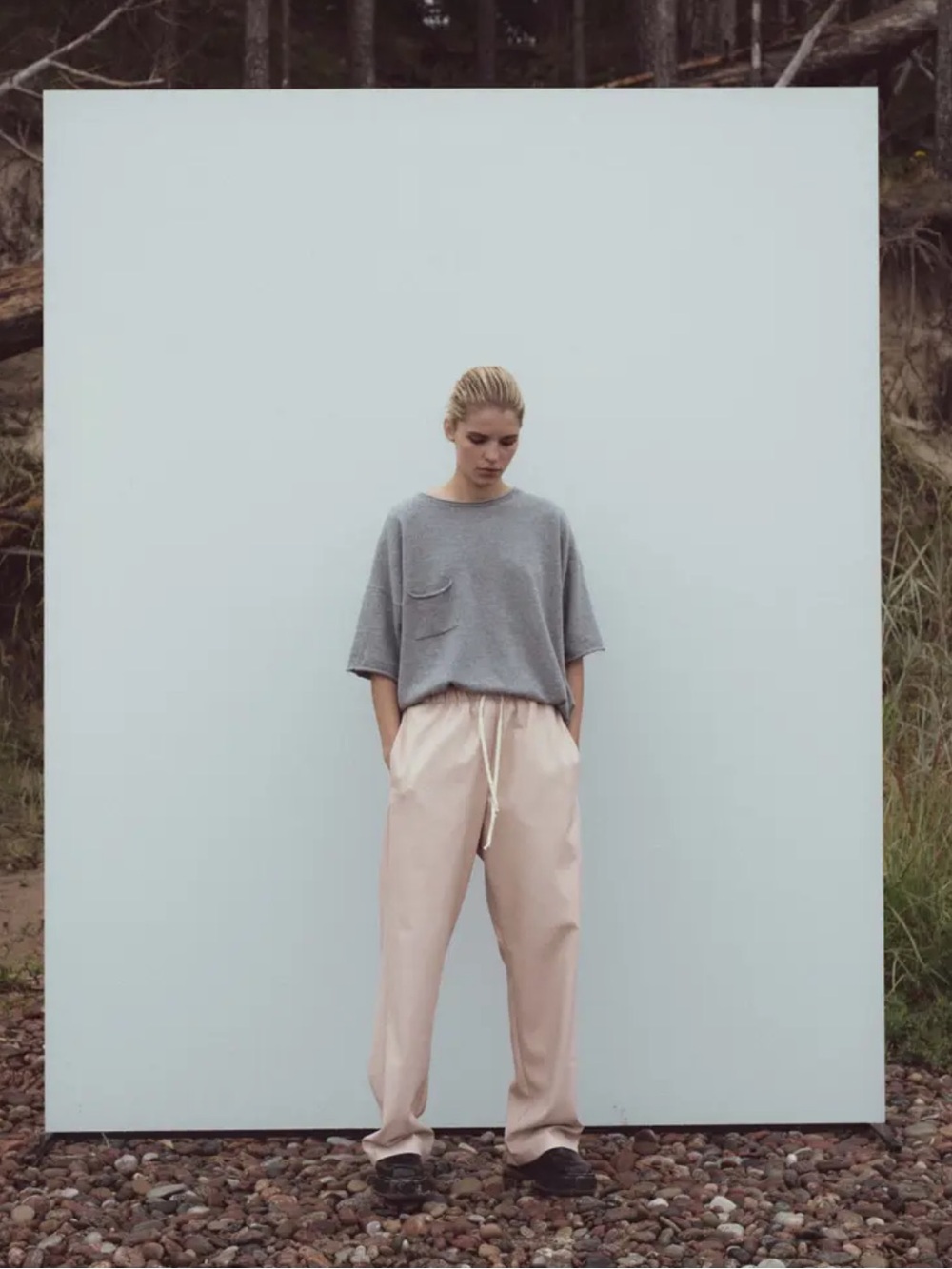 unlabel (Lithuanian brand) sand color knit top